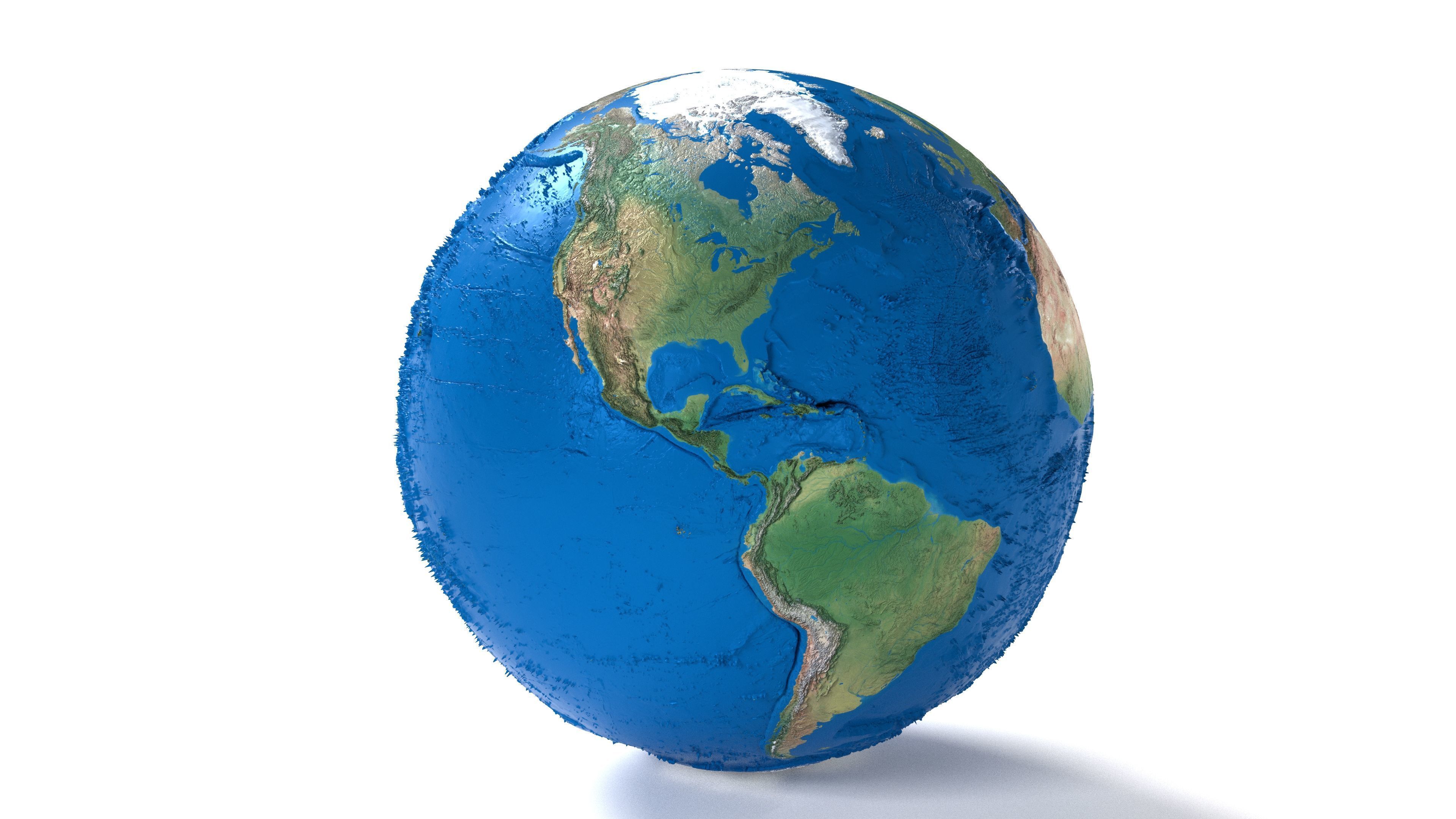 Earth No Cloud Globe Low-poly 3D model_14