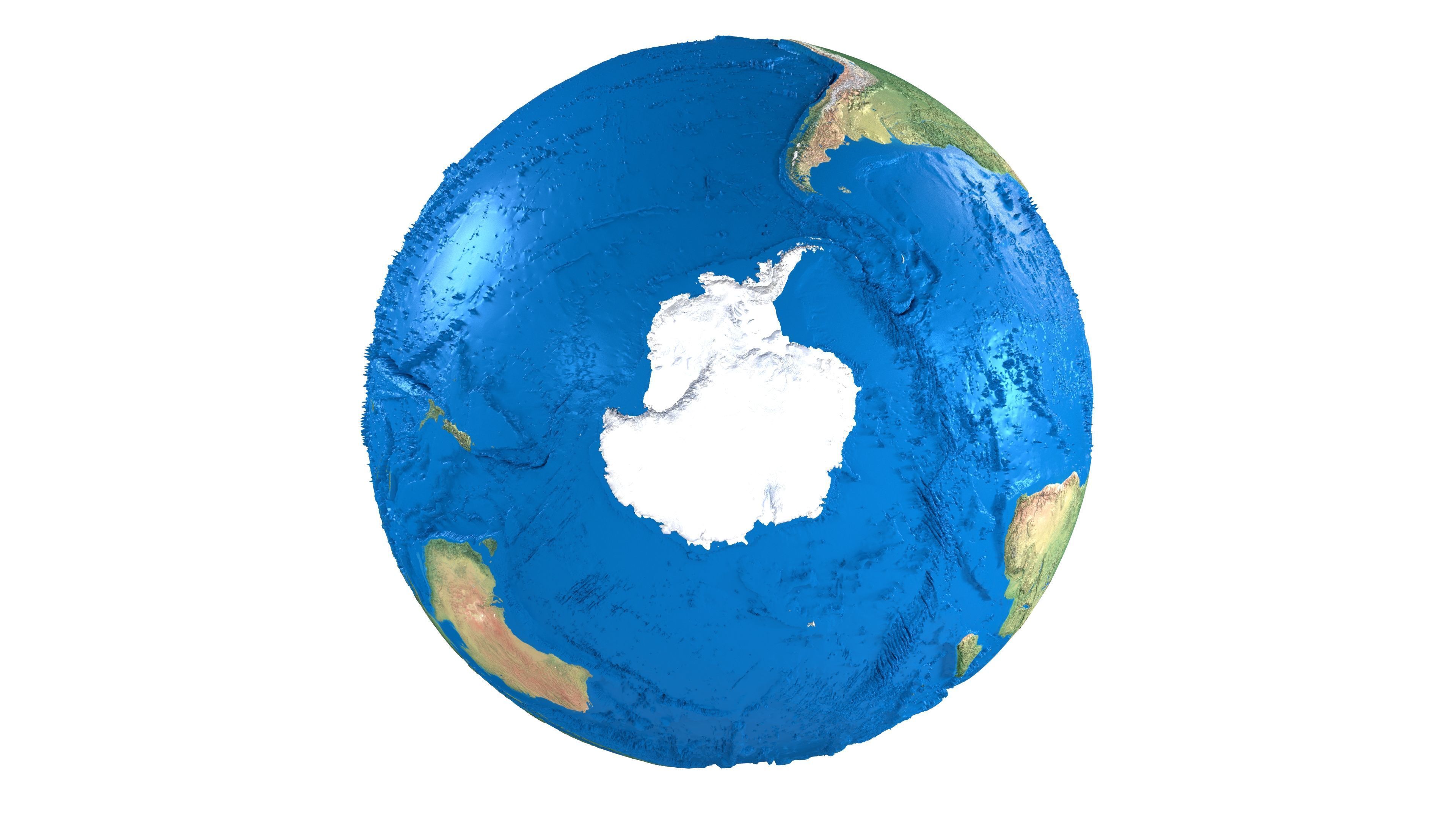 Earth No Cloud Globe Low-poly 3D model_11