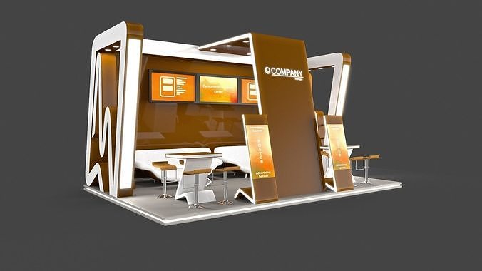 Exhibition Stand 6 Low-poly 3D model