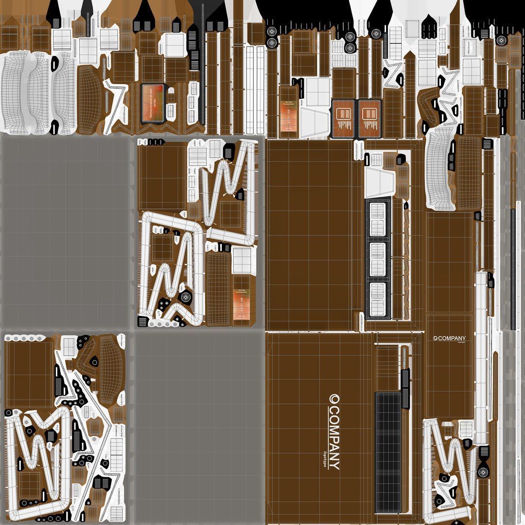 Exhibition Stand 6 Low-poly 3D model_10