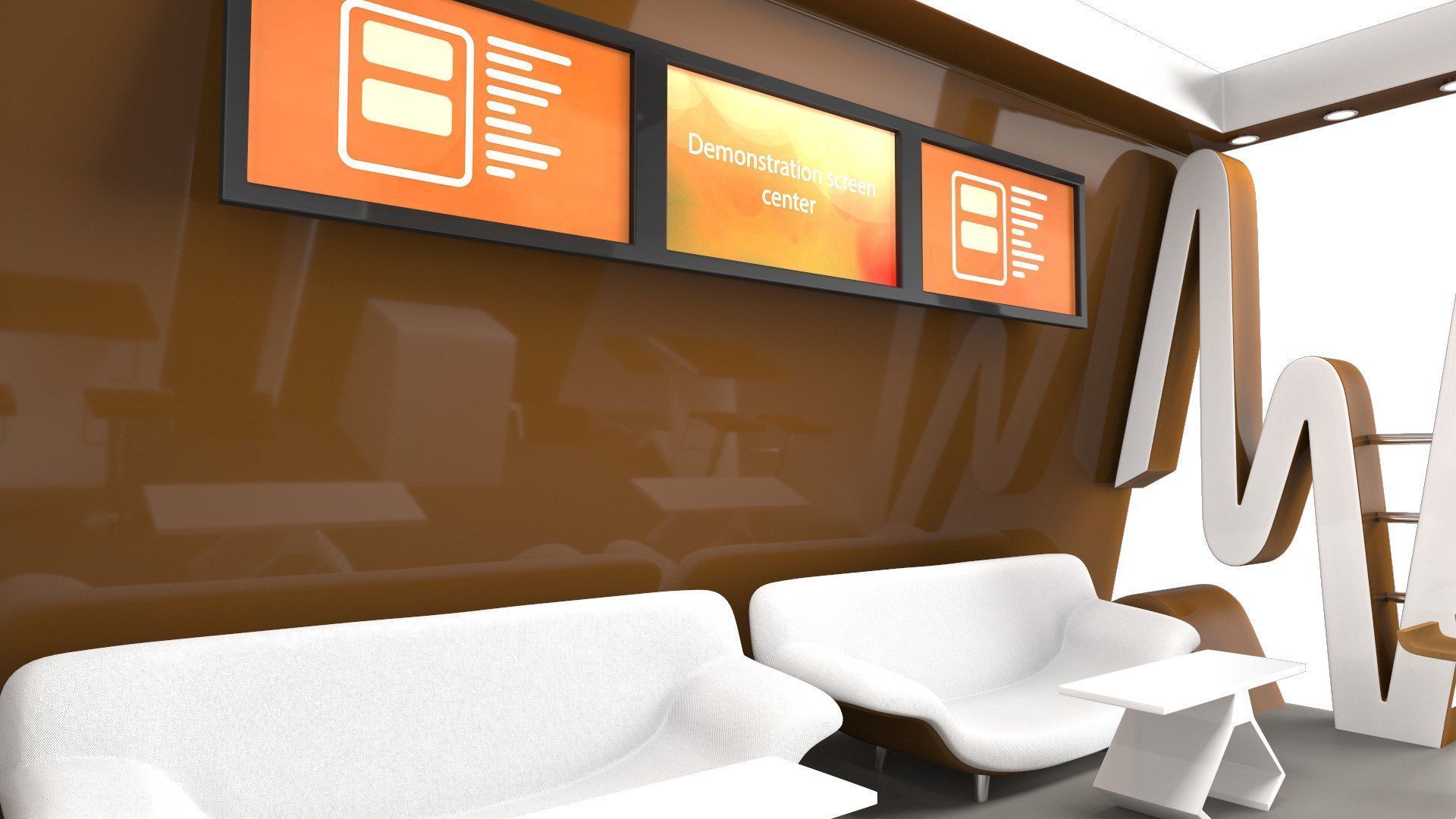 Exhibition Stand 6 Low-poly 3D model_5