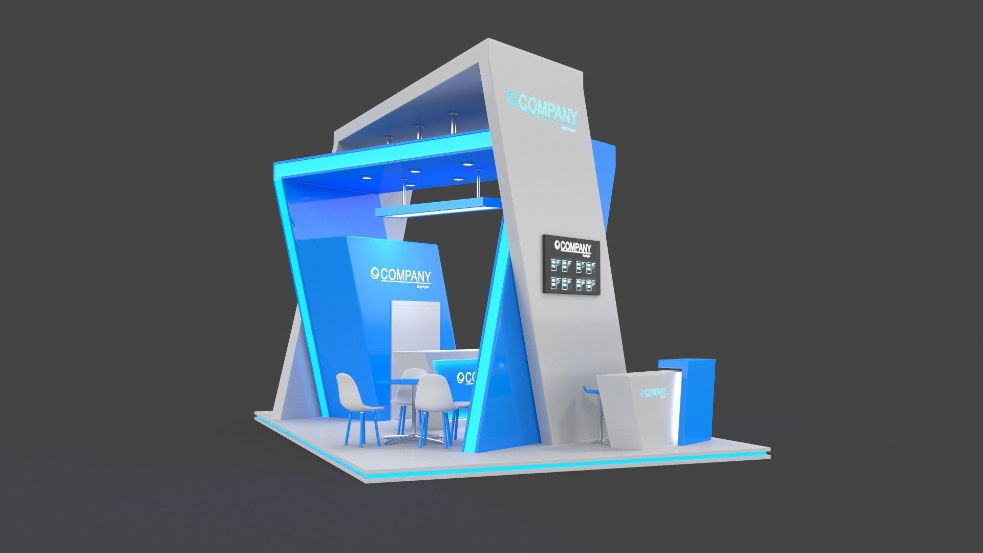 Exhibition Stands 6 models 3D Model Collection_2