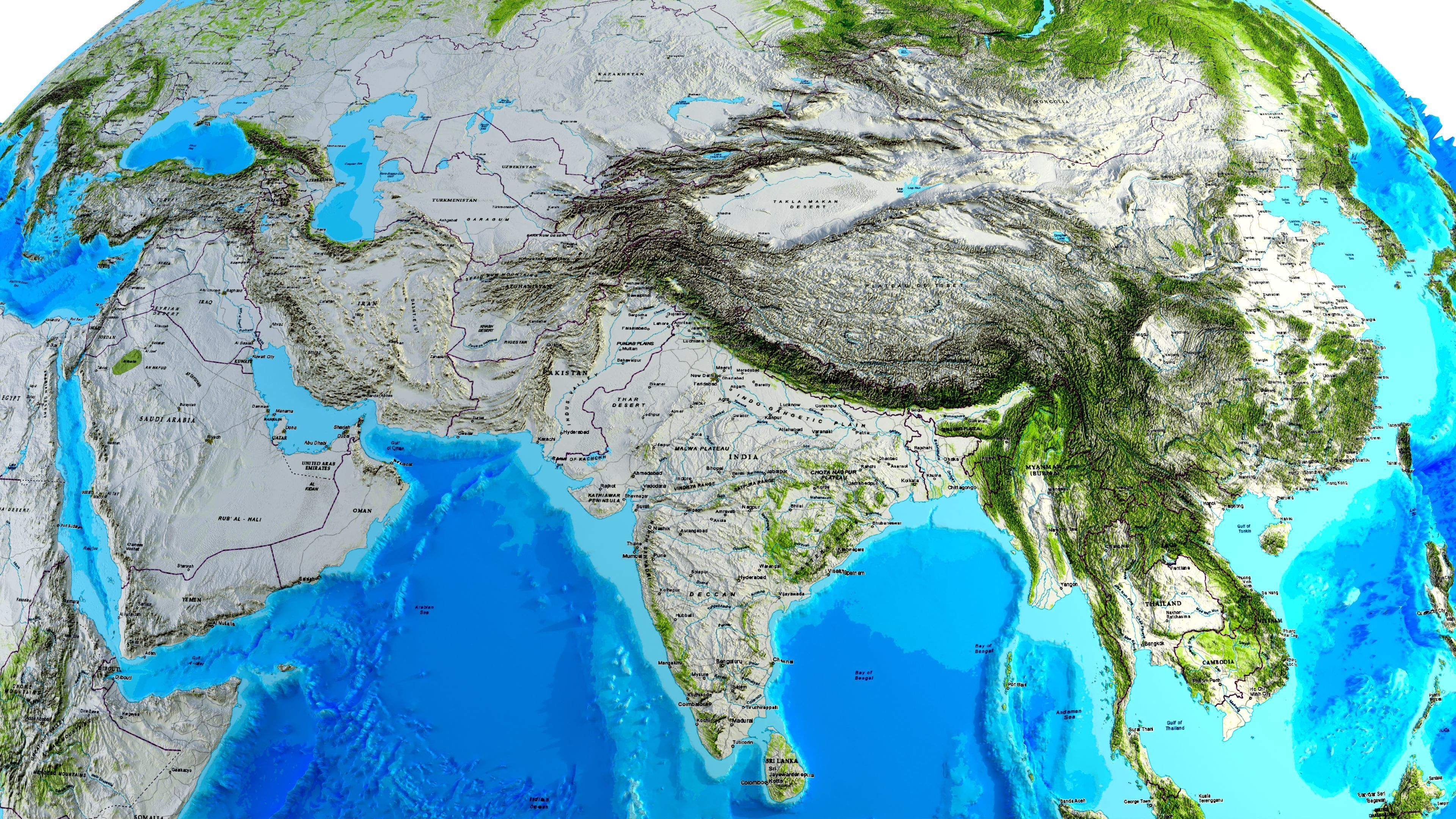 Earth Map Globe Low-poly 3D model_10