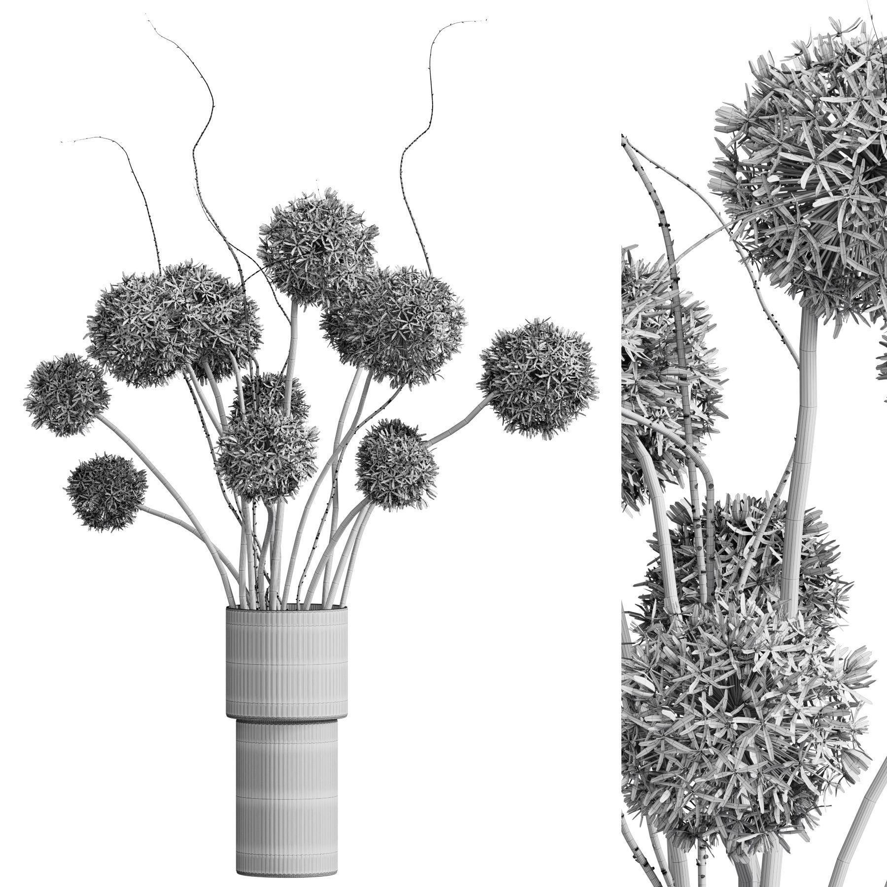 Flower In Vase 84 3D model_6