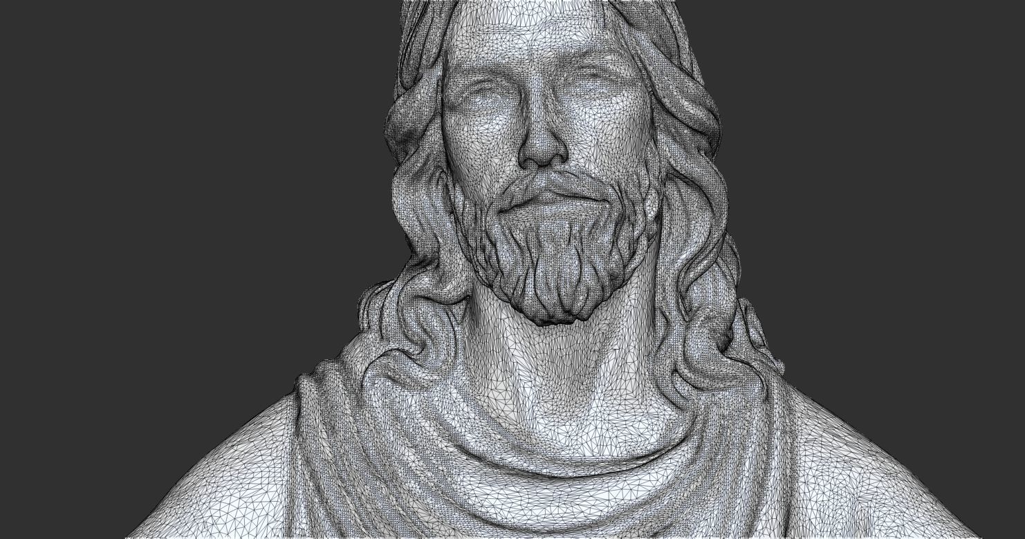 Statue of Jesus Christ Risen Mercy Protection 3D print model_6