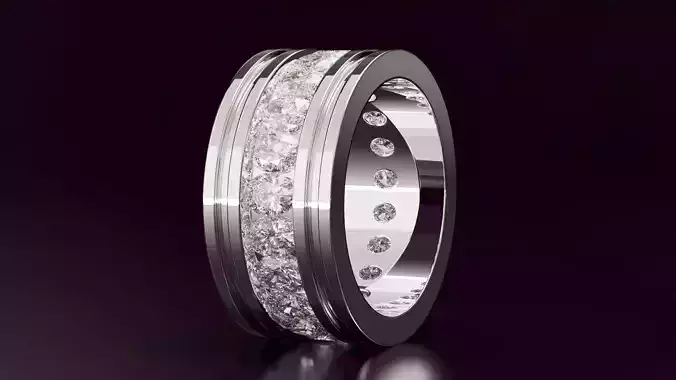 Channel Set Oval Eternity Ring N06 2856CT EU54 3D print model