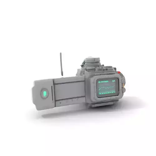 SciFi Handheld Device Model Pack with Interactive Screen Low-poly 3D model