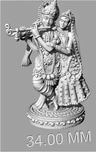 Radha Krishna 3D Model  