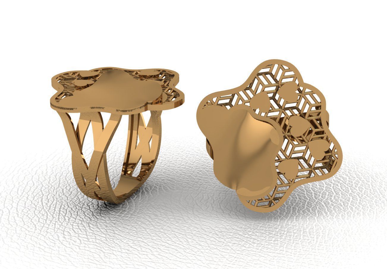  Gold Ring Design  3D print model_21