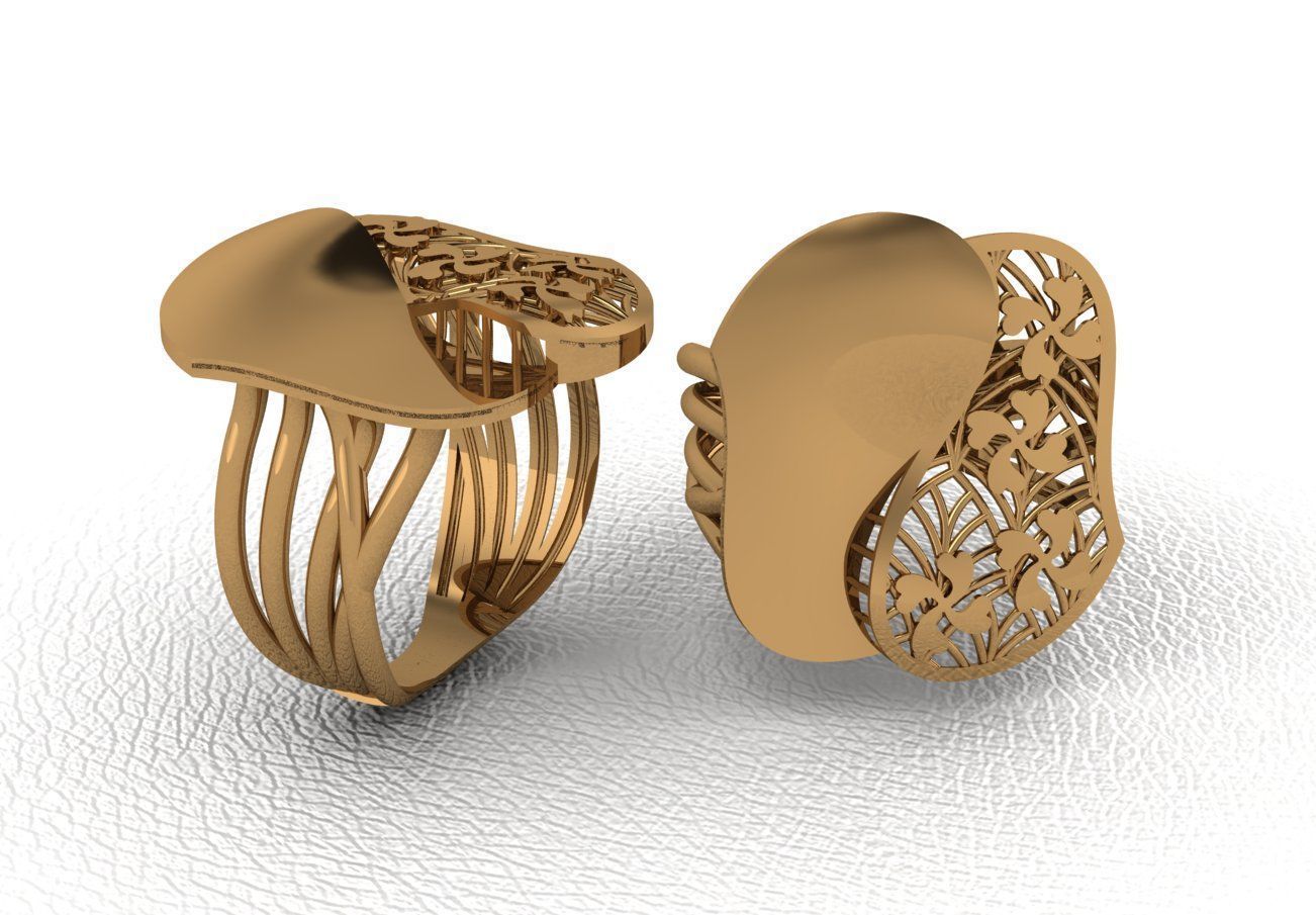  Gold Ring Design  3D print model_14
