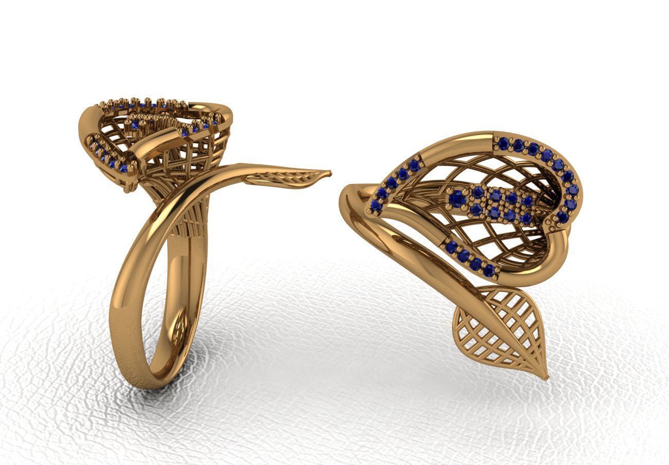  Gold Ring Design  3D print model_17