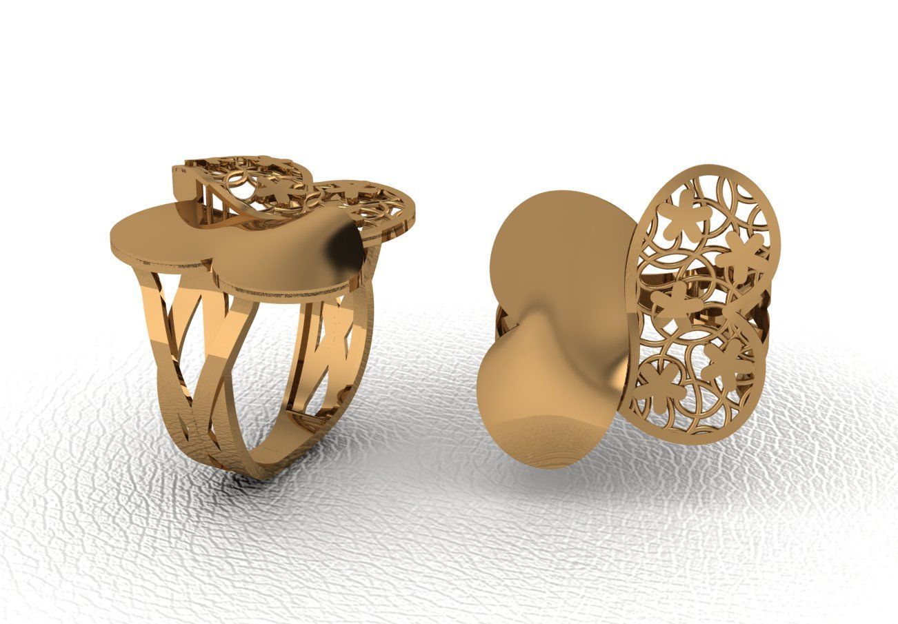  Gold Ring Design  3D print model_26