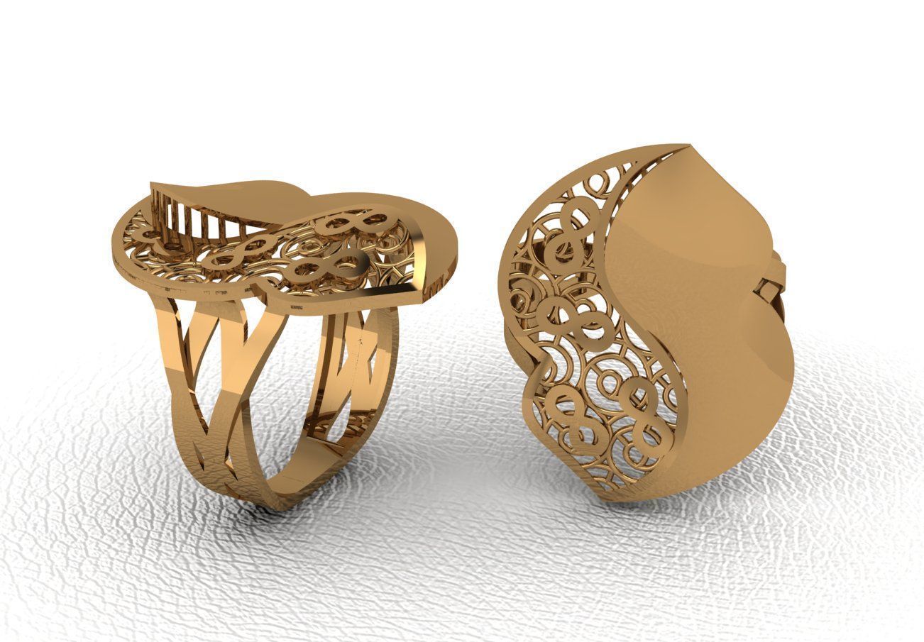  Gold Ring Design  3D print model_24