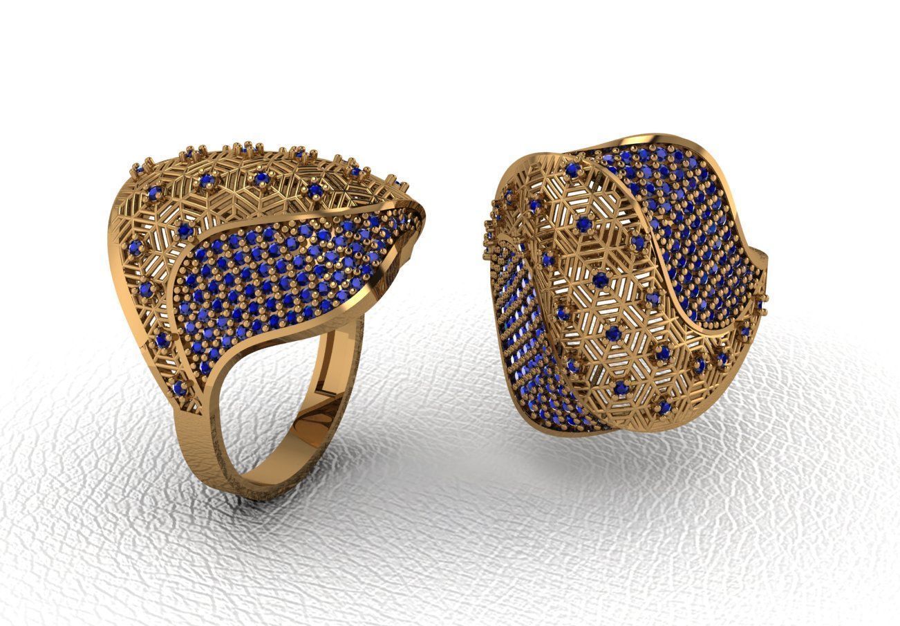  Gold Ring Design  3D print model_10
