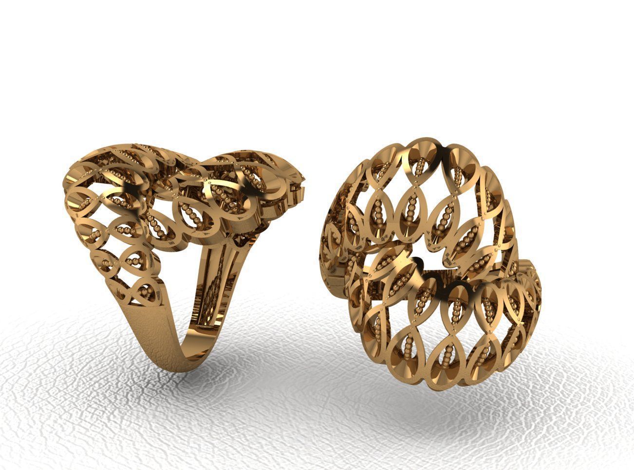  Gold Ring Design  3D print model_6