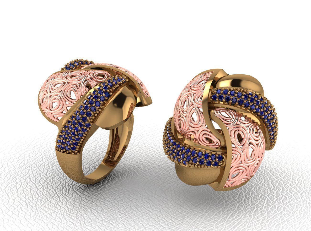  Gold Ring Design  3D print model_5
