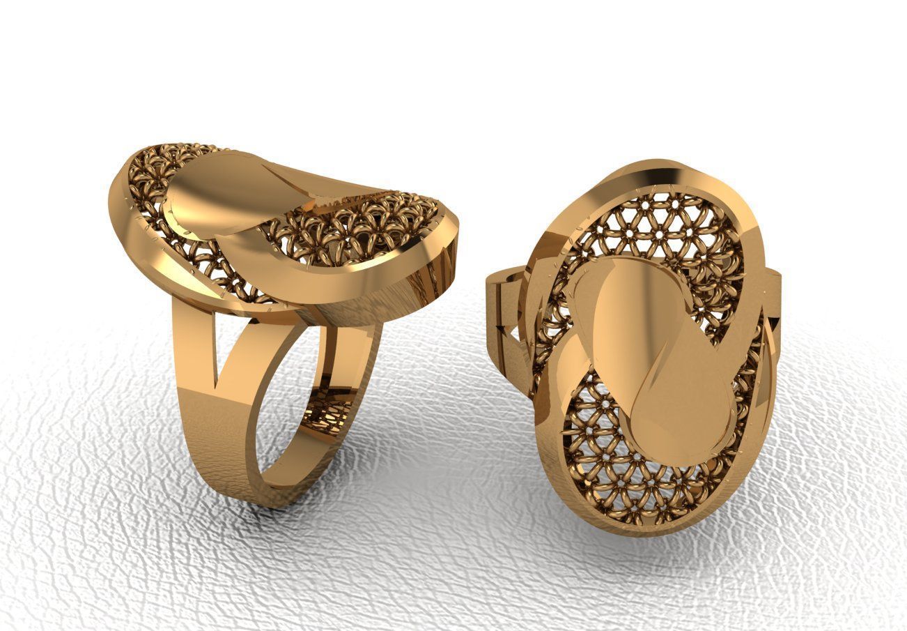  Gold Ring Design  3D print model_38