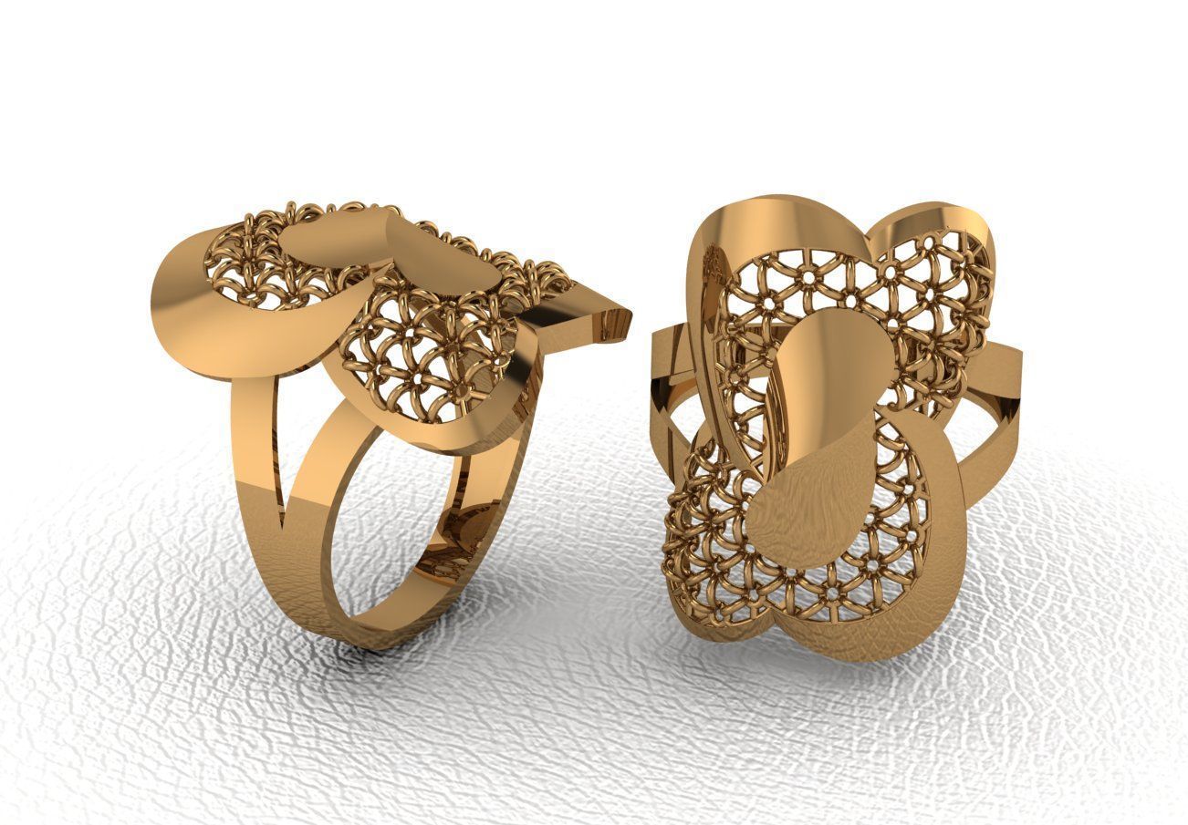  Gold Ring Design  3D print model_15