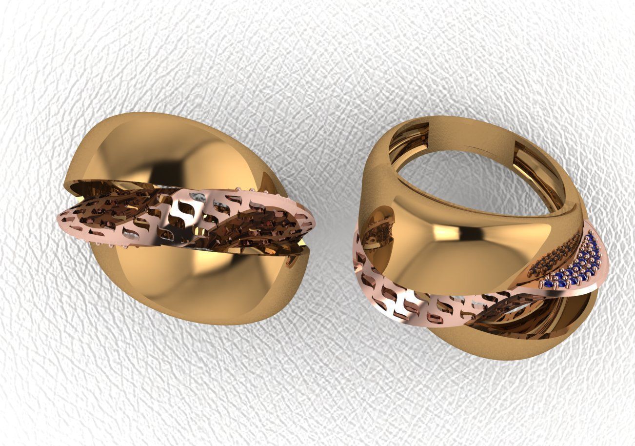  Gold Ring Design  3D print model_2