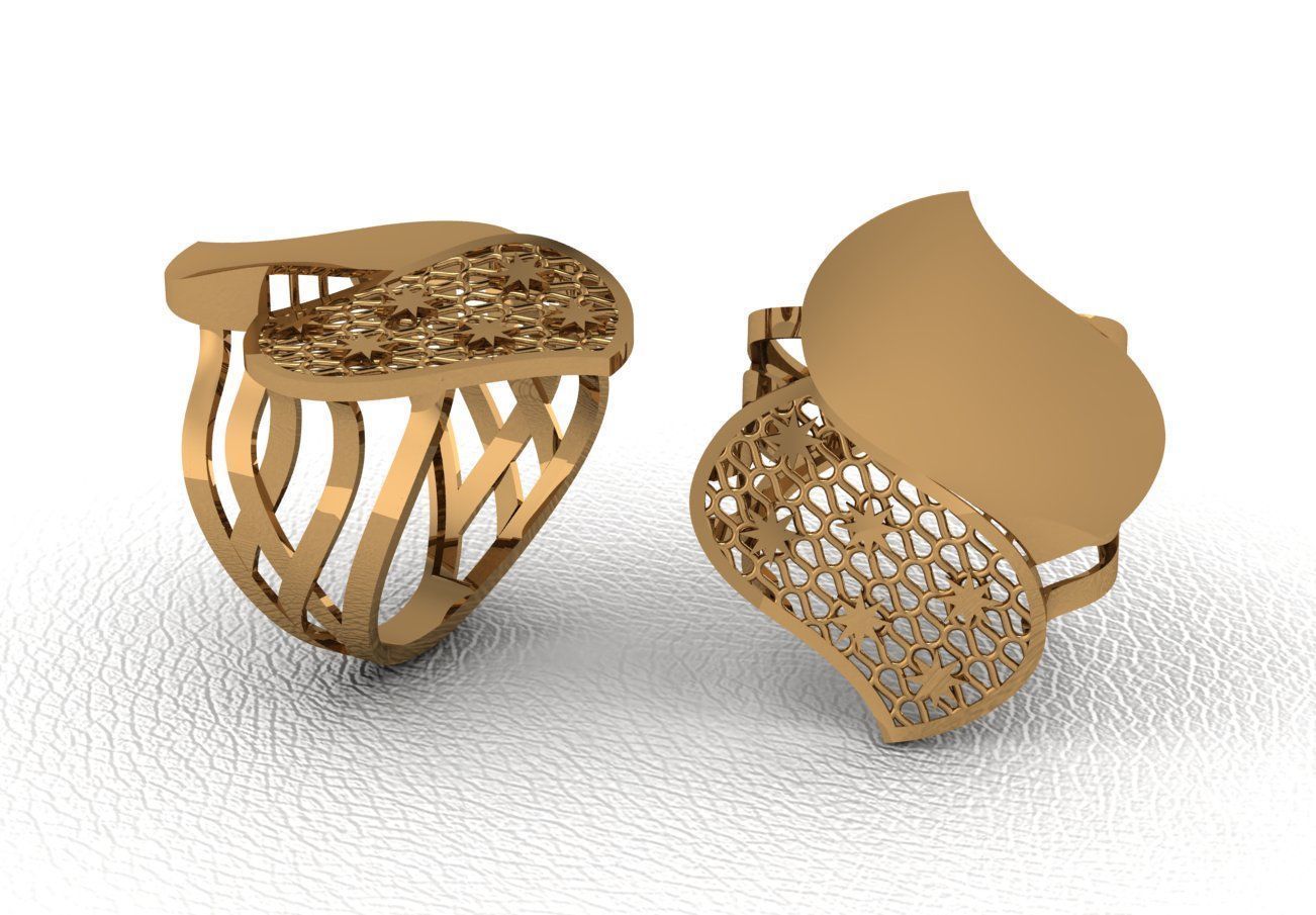  Gold Ring Design  3D print model_23