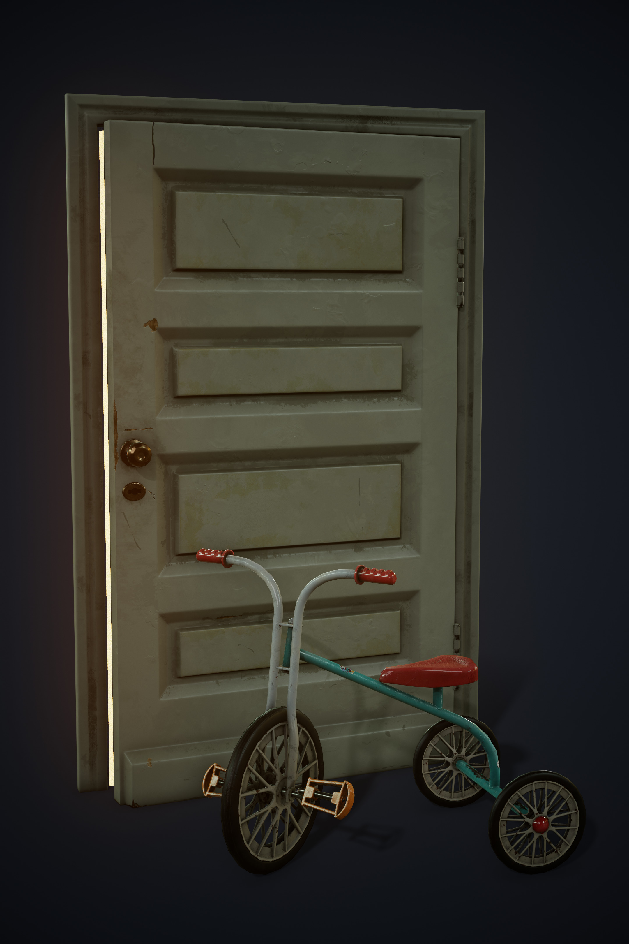 Kids Tricycle 3D Model Low-poly 3D model_2