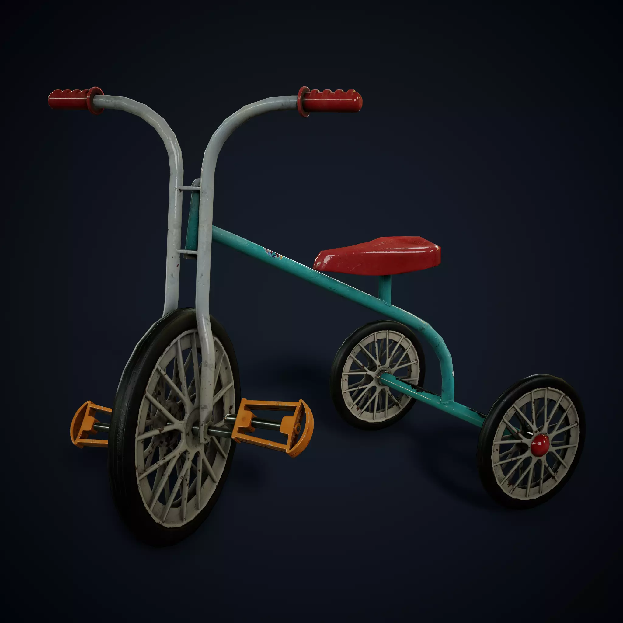 Kids Tricycle 3D Model Low-poly 3D model_0