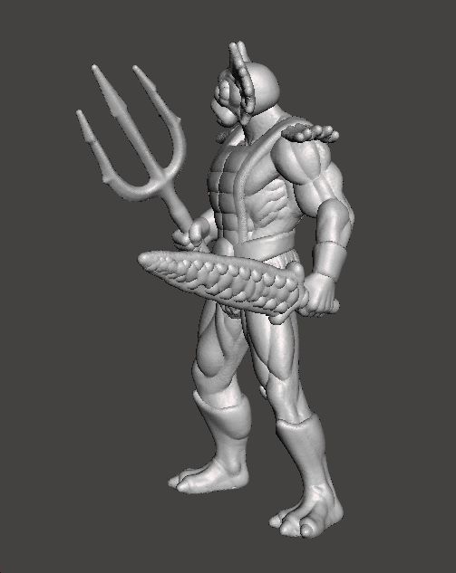 MERMAN CLASSIC MINIATURE MODEL FIGURE FOR FANTASY GAMES RPG DND 3D print model_5