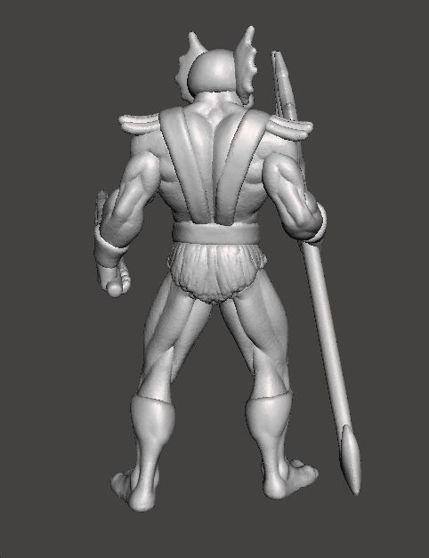 MERMAN CLASSIC MINIATURE MODEL FIGURE FOR FANTASY GAMES RPG DND 3D print model_7