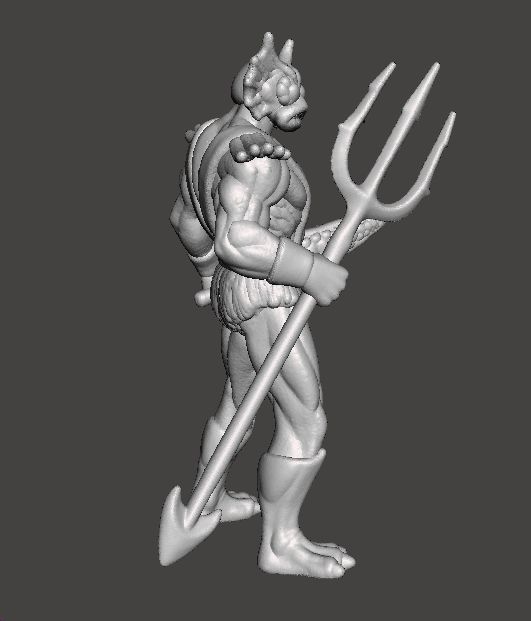 MERMAN CLASSIC MINIATURE MODEL FIGURE FOR FANTASY GAMES RPG DND 3D print model_8