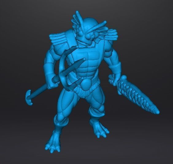 MERMAN CLASSIC MINIATURE MODEL FIGURE FOR FANTASY GAMES RPG DND 3D print model_12