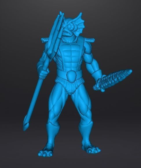 MERMAN CLASSIC MINIATURE MODEL FIGURE FOR FANTASY GAMES RPG DND 3D print model_10