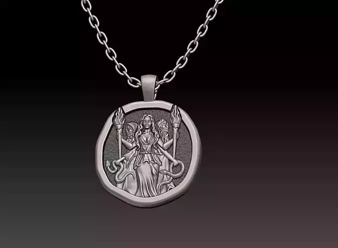 3 witches pendant 3D print model