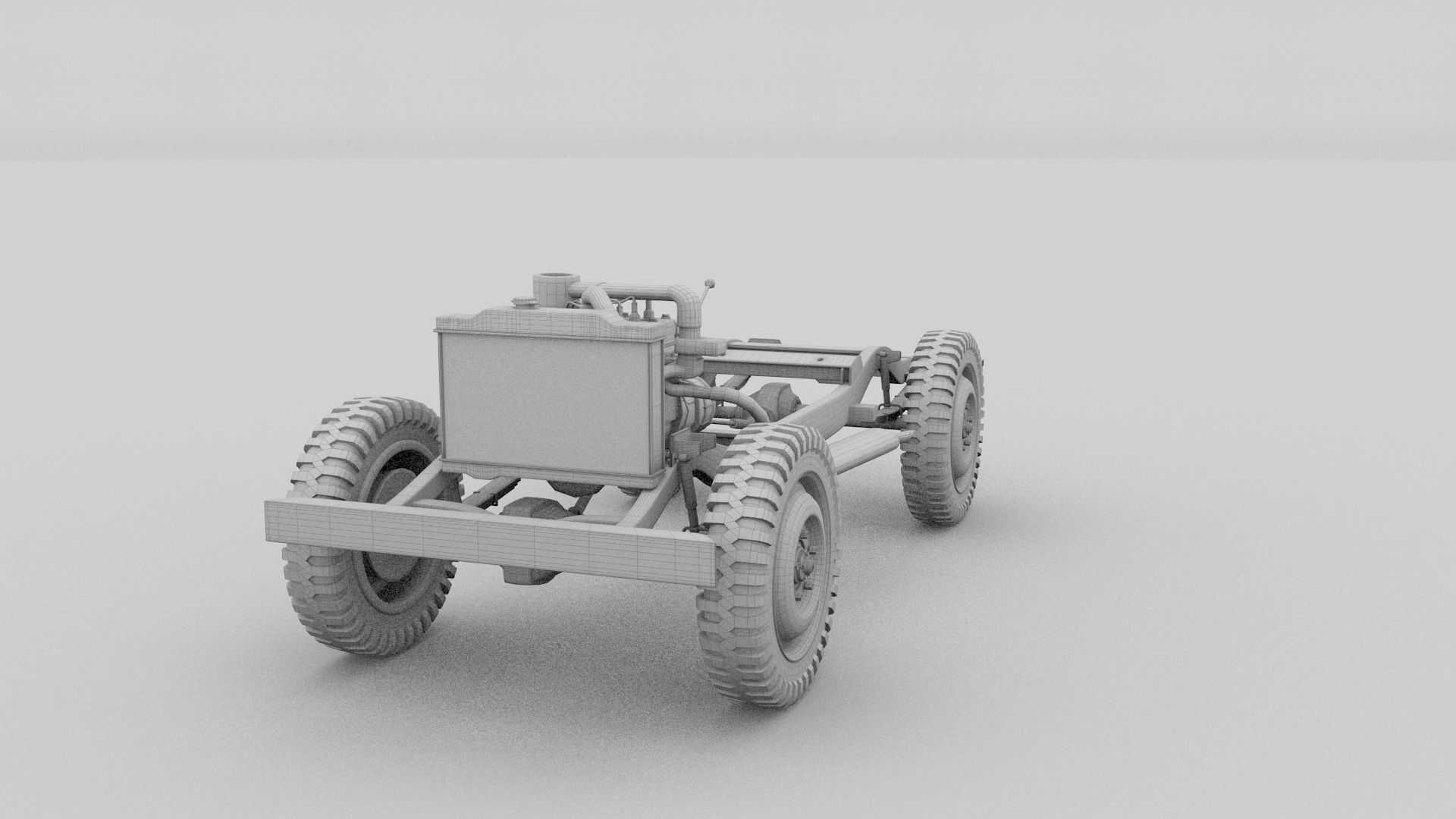 Full w chassis Jeep Willys MB Military Camo rev 3D model_6