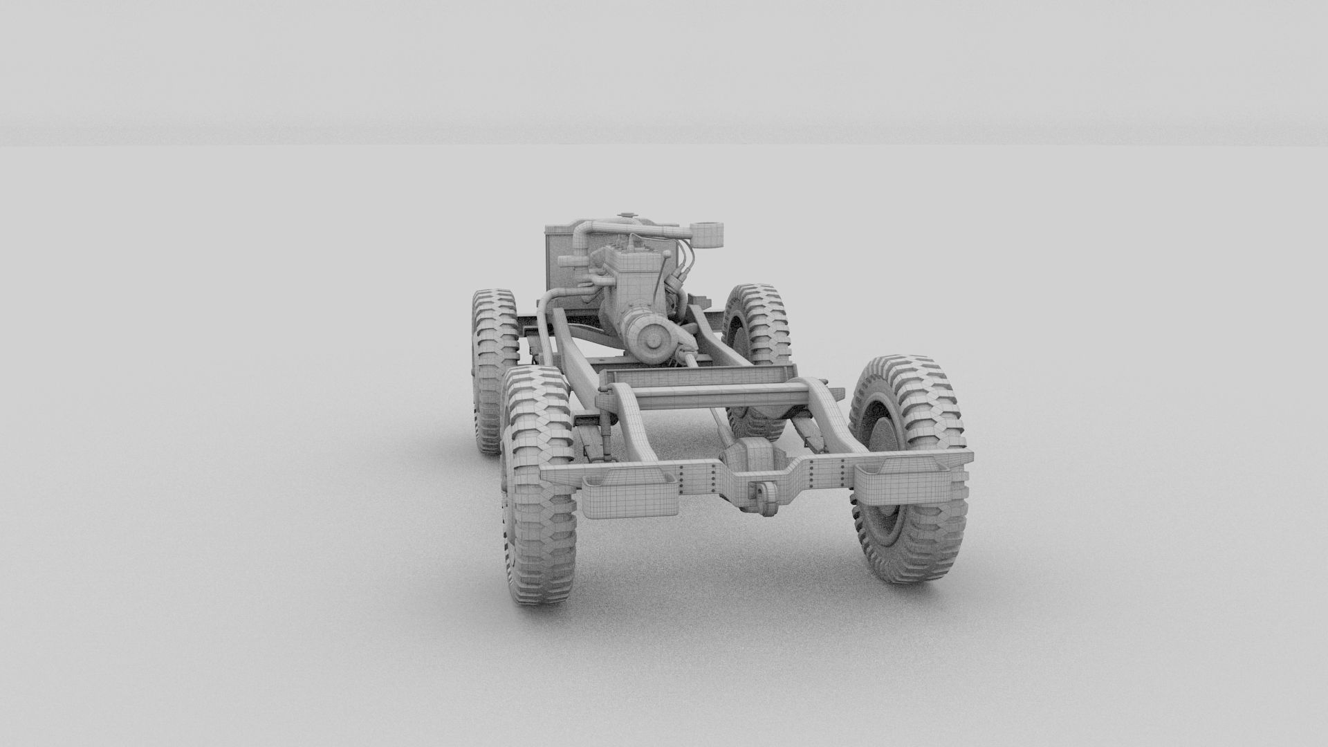 Full w chassis Jeep Willys MB Military Camo rev 3D model_32