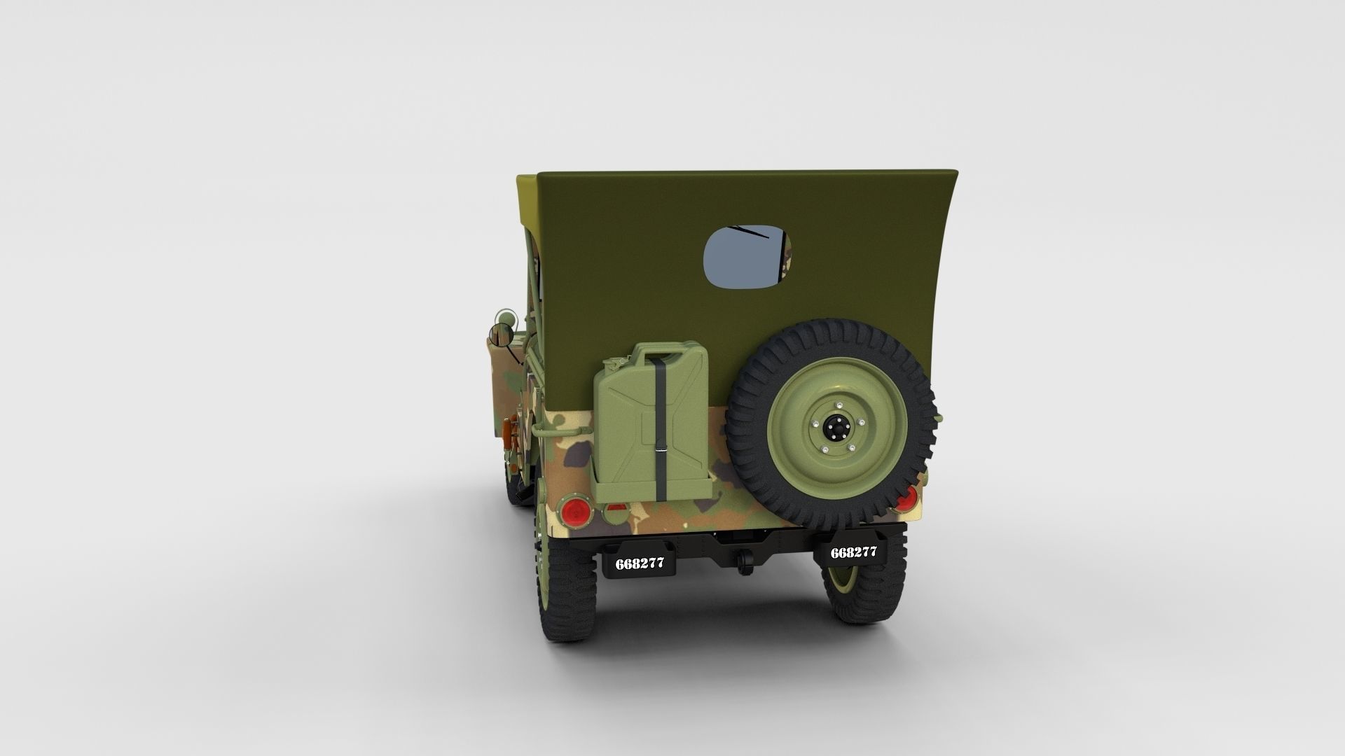 Full w chassis Jeep Willys MB Military Camo rev 3D model_26