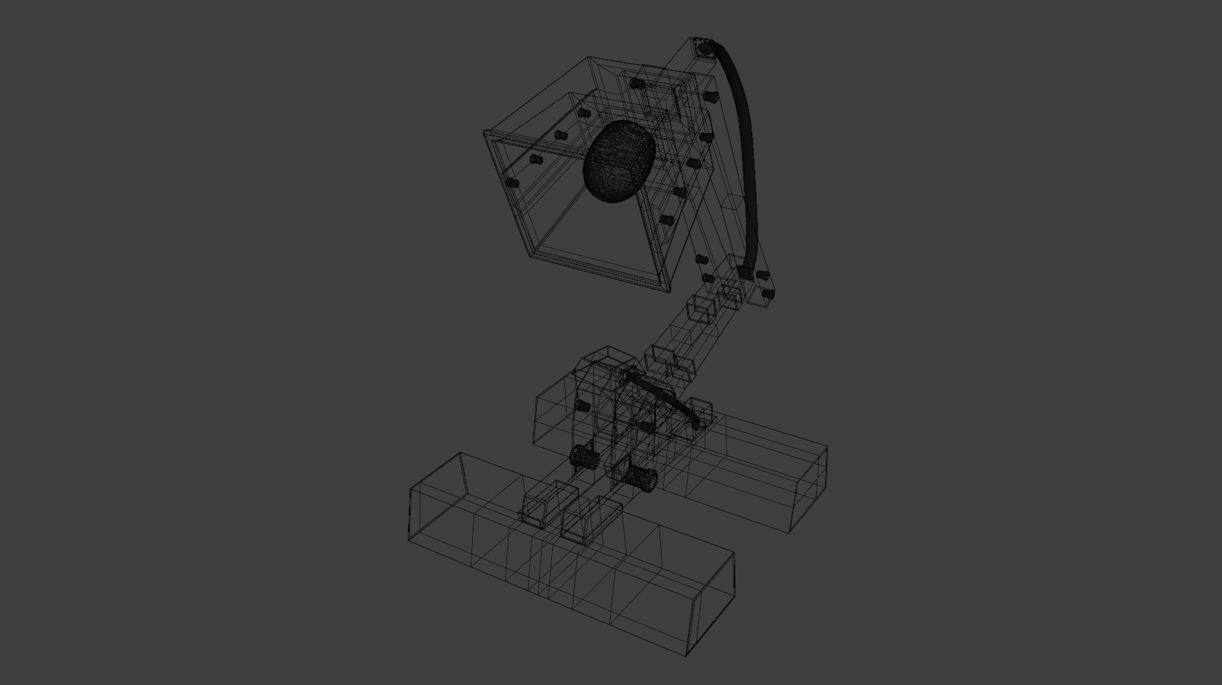 Wooden Desk Lamp Free low-poly 3D model_3