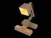Wooden Desk Lamp Free low-poly 3D model_1