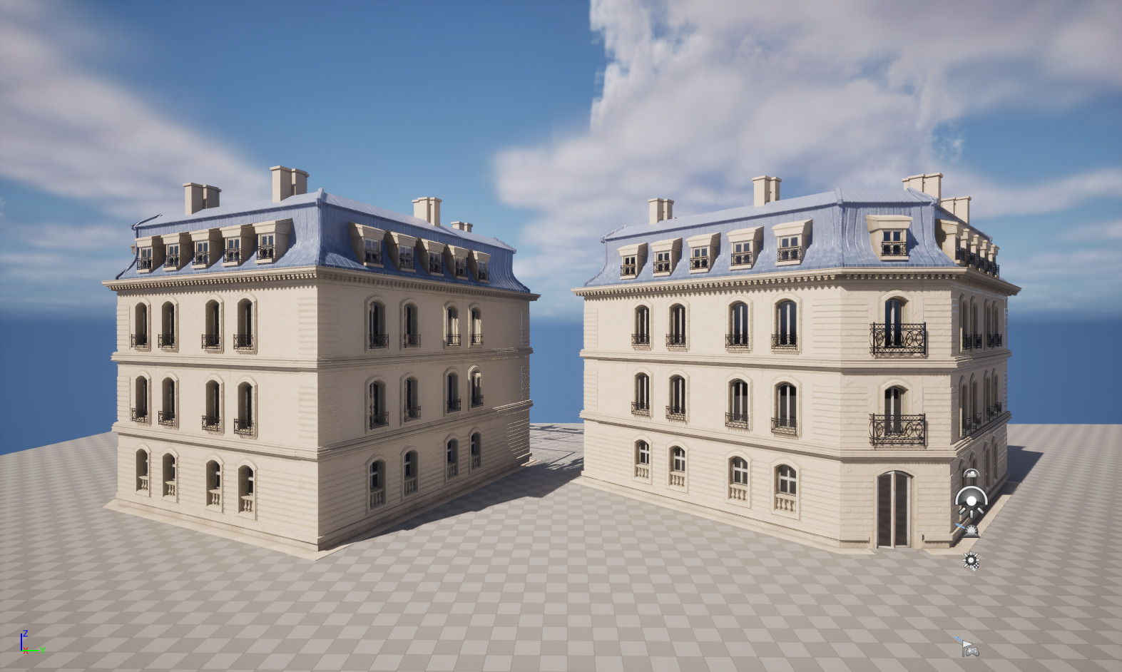 Paris Building 001 Low-poly 3D model_7
