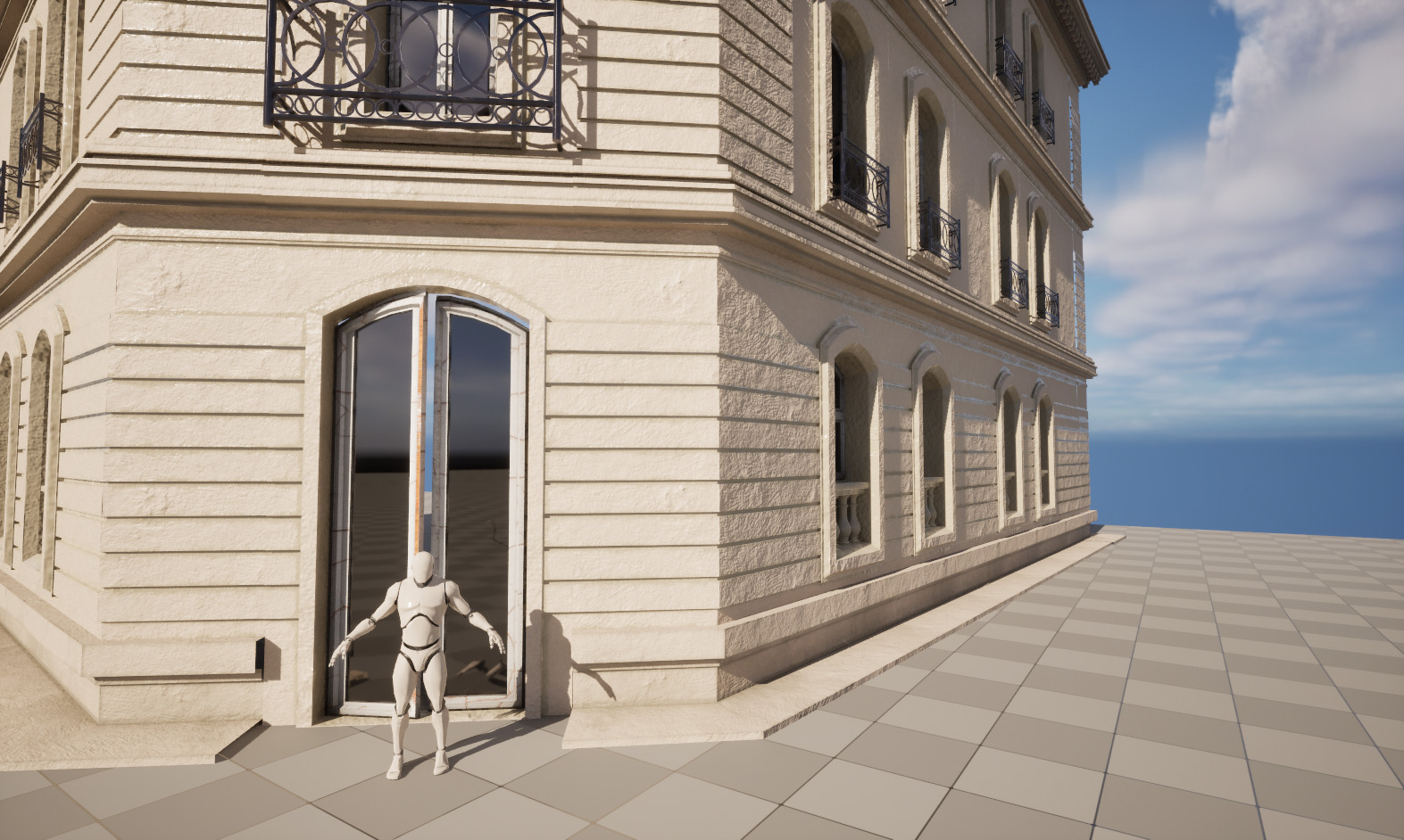 Paris Building 001 Low-poly 3D model_8