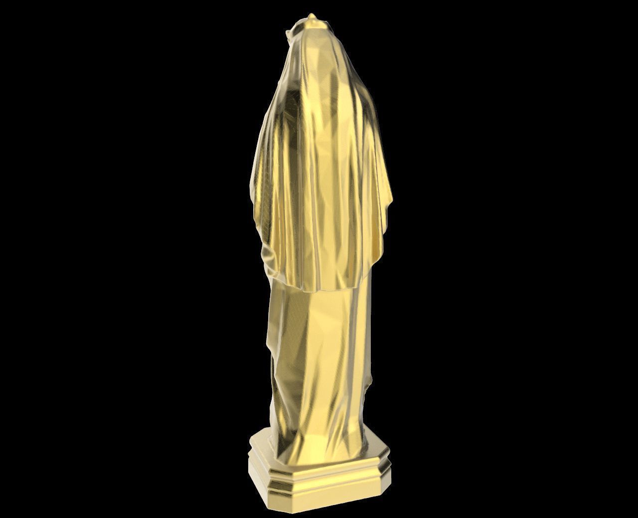 Scanned Virgin Mary holding the Christ Statue 3D print model_2