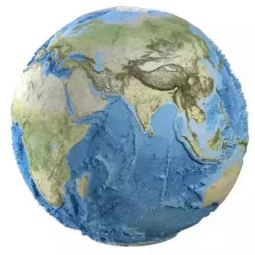 Earth Geographic Globe Low-poly 3D model