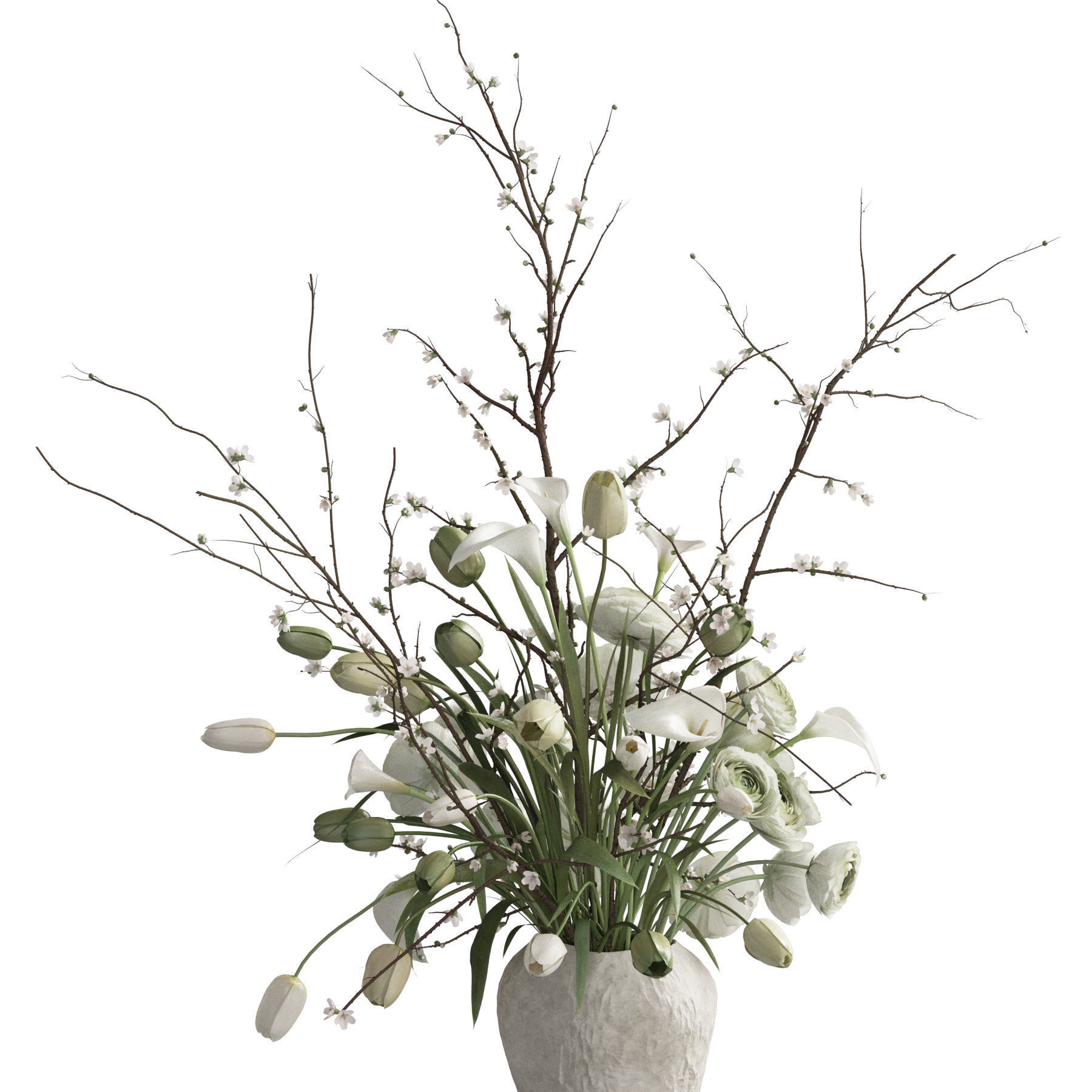 Flower In Vase 86 3D model_2