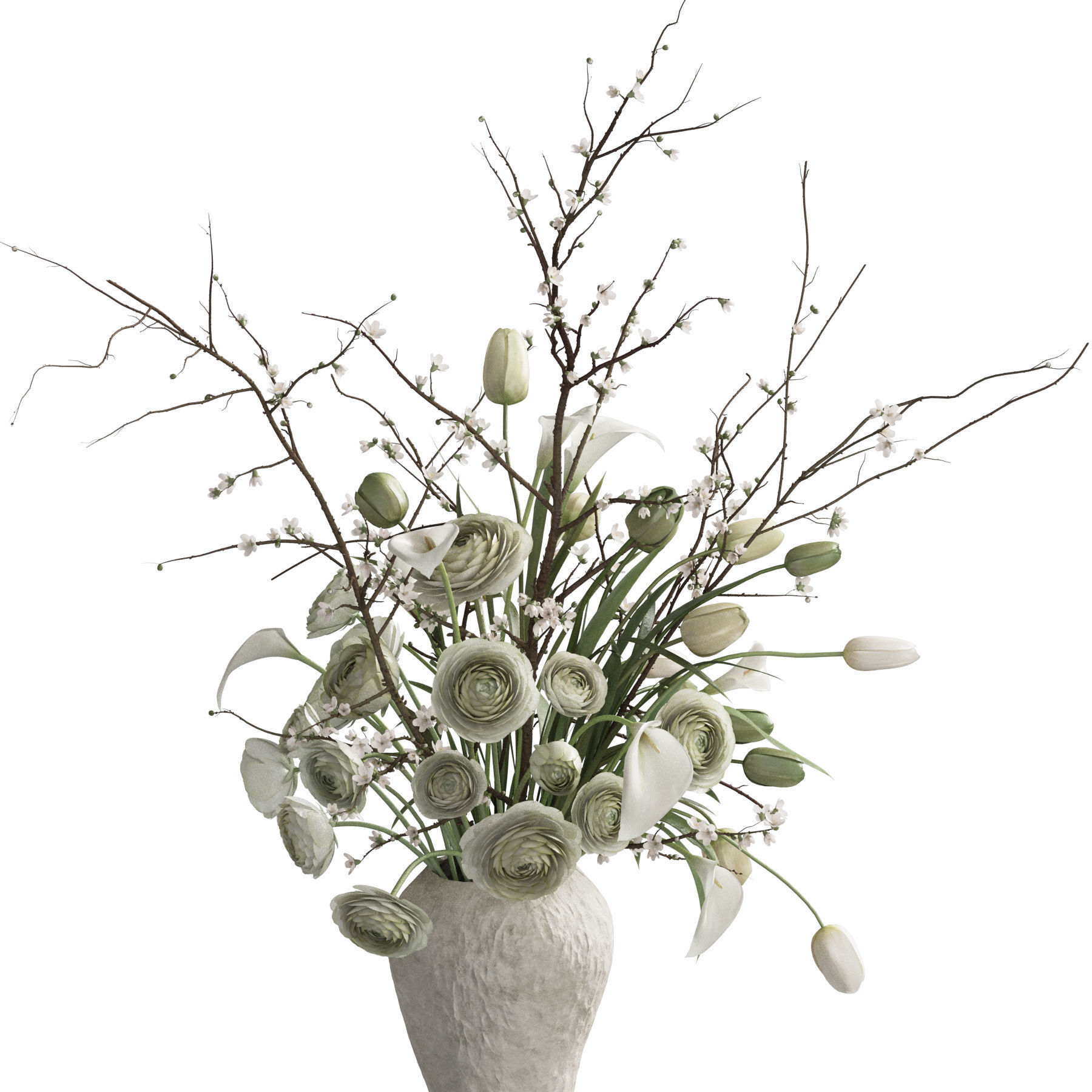 Flower In Vase 86 3D model_3