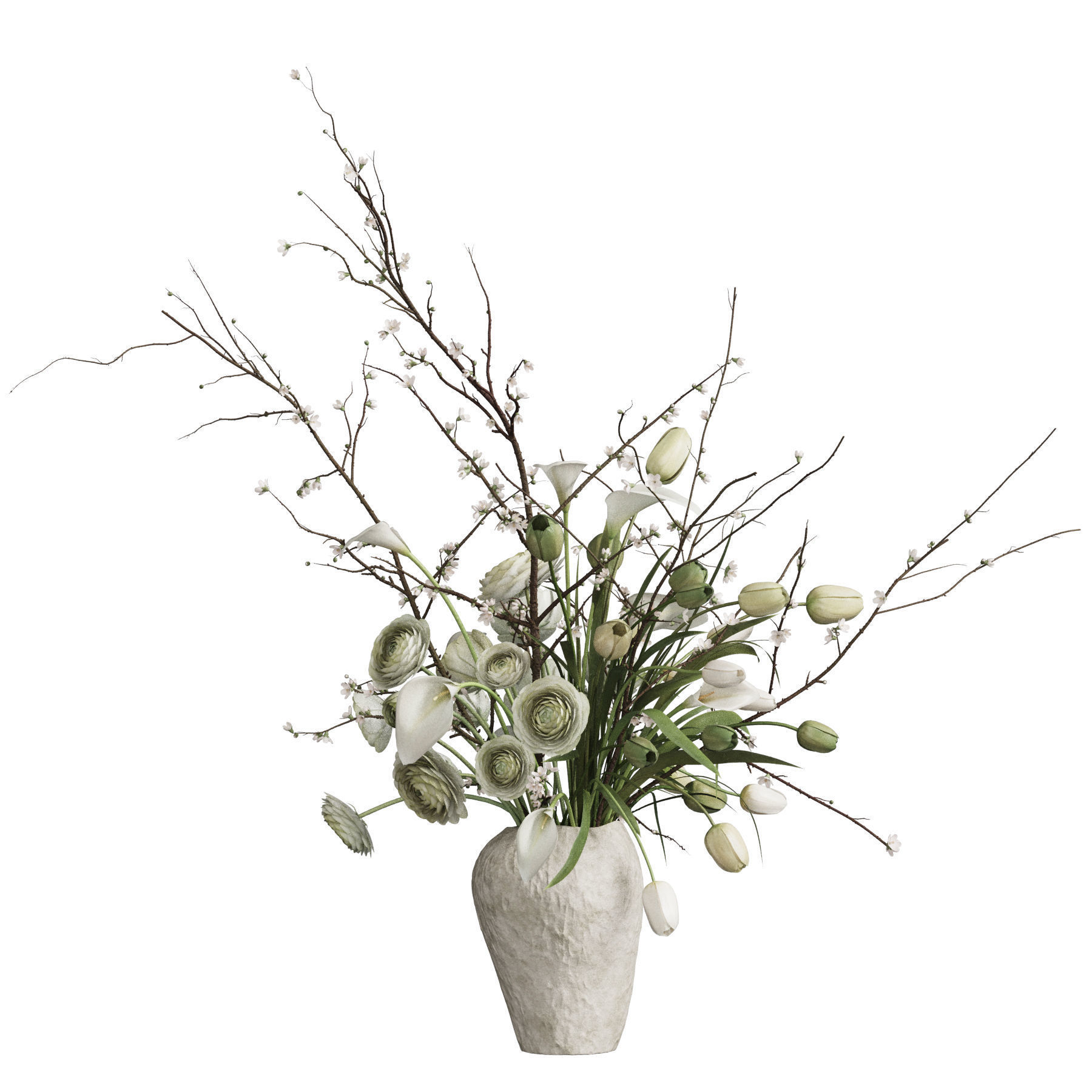 Flower In Vase 86 3D model_1