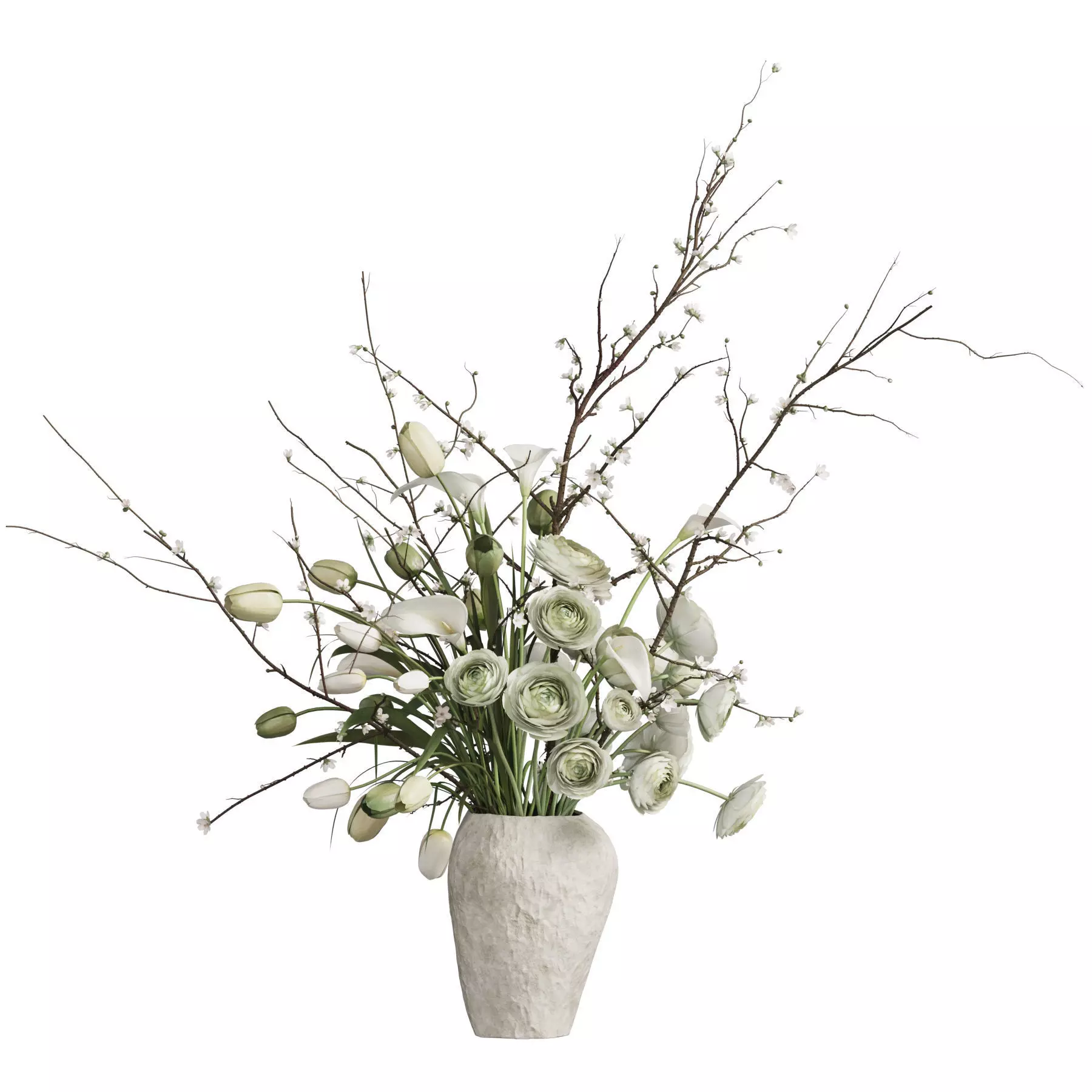 Flower In Vase 86 3D model_0