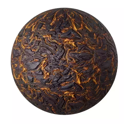 Yellow Magma - Stylized Lava Rock Texture - SBSAR - 8K PBR Maps