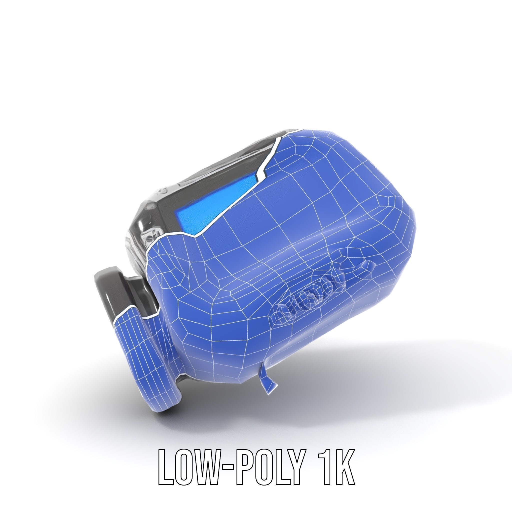 Futuristic Device Model Pack with Digital Screen Low-poly 3D model_8