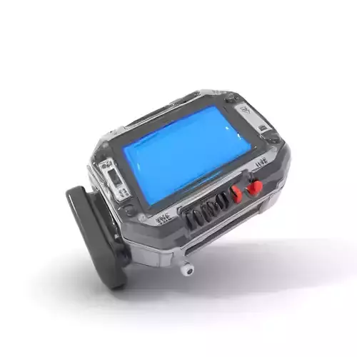 Futuristic Device Model Pack with Digital Screen Low-poly 3D model