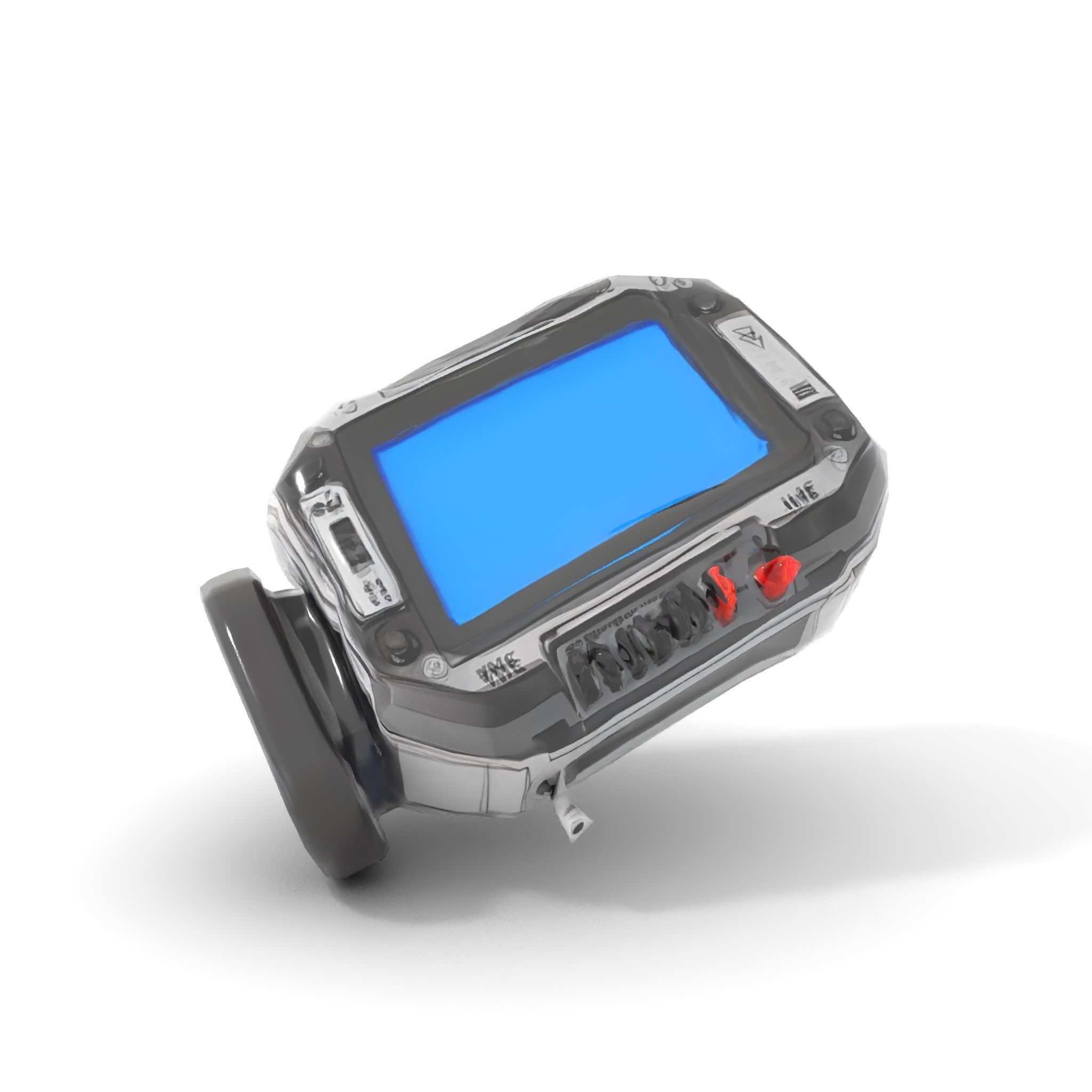 Futuristic Device Model Pack with Digital Screen Low-poly 3D model_10