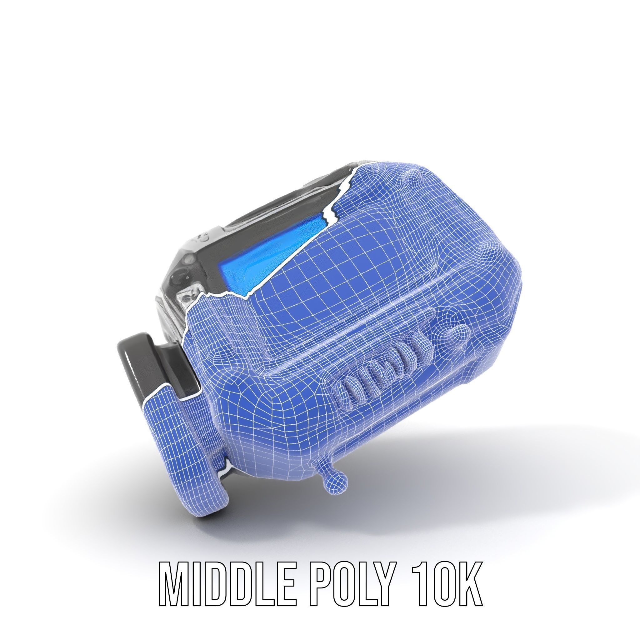 Futuristic Device Model Pack with Digital Screen Low-poly 3D model_12